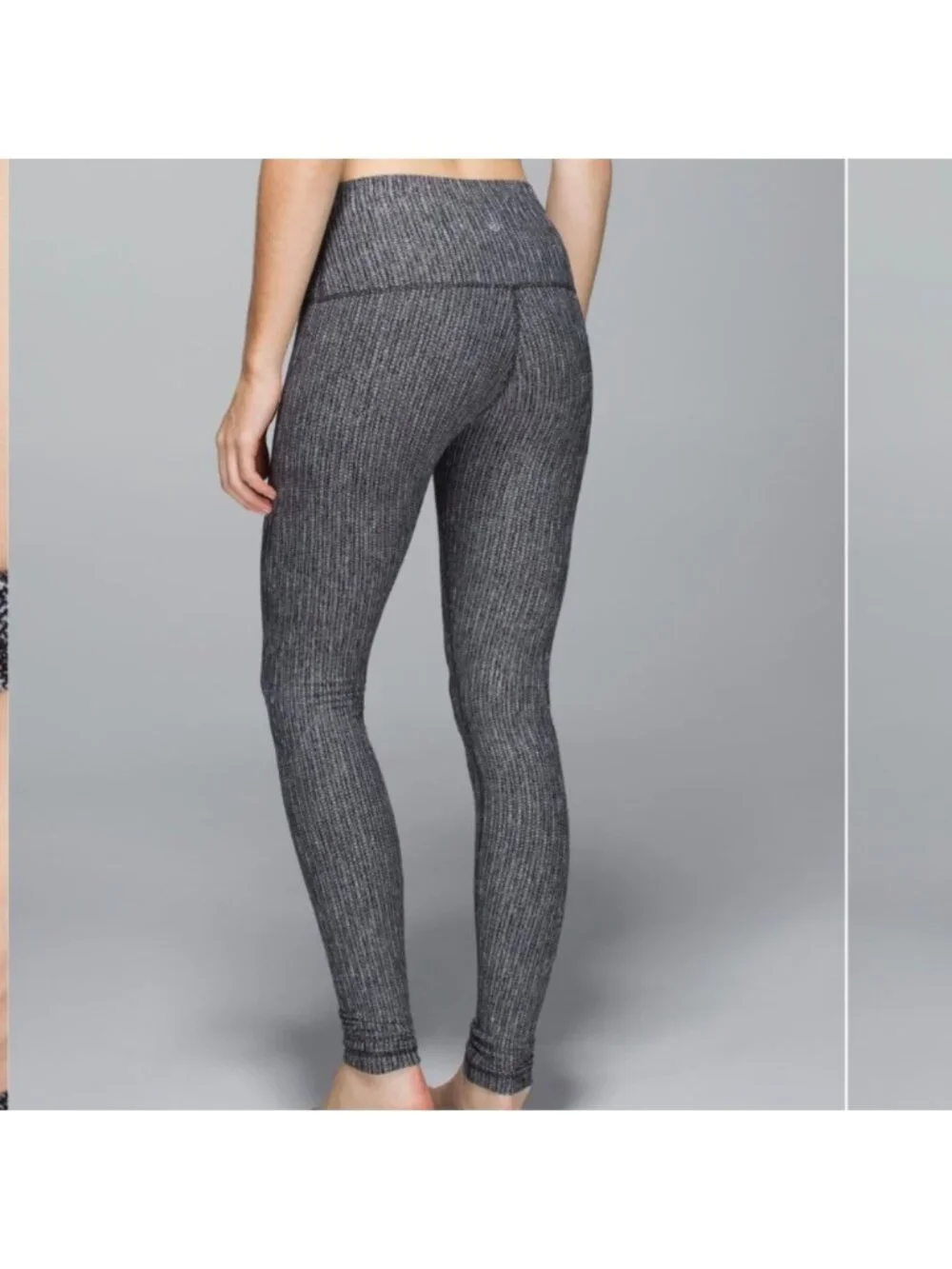 Lululemon Wunder Under Pant (Roll Down) Coco Pique Black